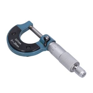 Aramox Mikrometr Zewnętrzny ze Stali Nierdzewnej 0-25 Mm Wysoka dokładność Narzędzie Pomiarowe 0,01 Mm do Pomiaru Długości, średnicy i Grubości w Fabrykach Maszyn i Warsztatach Przemysłowych (0-25mm)